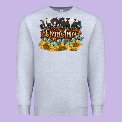 Western Grandma Premium Sweatshirt Designed By Barkaloodesign