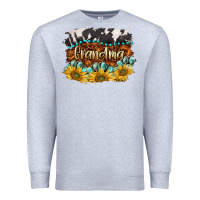 Heather Grey western grandma Premium Sweatshirt - BarkalooDesign
