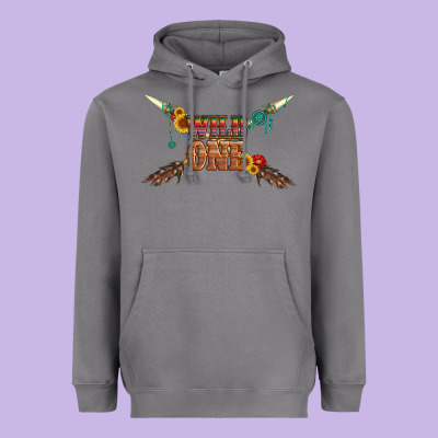 Wild One With Gemstone And Sunflower Heavyweight Hoodie Designed By Artiststas