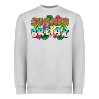 Heather Grey Summer Break Heavyweight Sweatshirt - CowhideDigitalArt