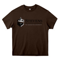 Chocolate Brown stevens institute of technology Heavy Core Tee - SnappyArt