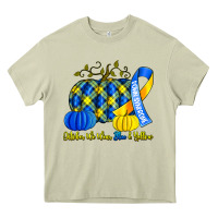 Mossy october we wear blue and yellow with pumpkins Heavy Core Tee - Artiststas
