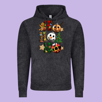 Ho Ho Ho Christmas Vintage Hoodie Designed By Cowgirlartshop