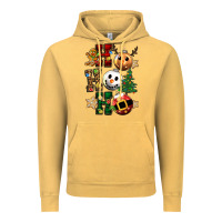 Vintage Mustard ho ho ho christmas Vintage Hoodie - CowGirlArtShop