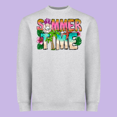 Summer Time Heavyweight Sweatshirt Designed By Cowhidedigitalart