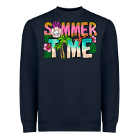 Navy Summer Time Heavyweight Sweatshirt - CowhideDigitalArt