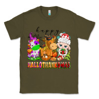 Army Green happy hallothanksmas farm animals Classic Tee - texasbilliewilder