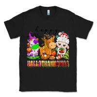 Black happy hallothanksmas farm animals Classic Tee - texasbilliewilder