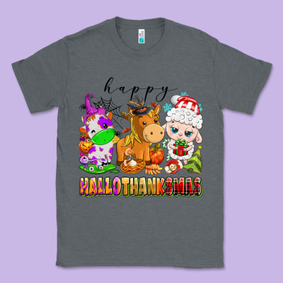 Happy Hallothanksmas Farm Animals Classic Tee Designed By Texasbilliewilder
