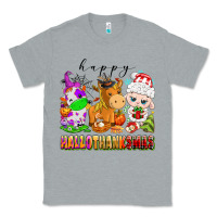 Heather Grey happy hallothanksmas farm animals Classic Tee - texasbilliewilder