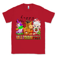 Red happy hallothanksmas farm animals Classic Tee - texasbilliewilder