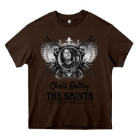 Chocolate Brown Chris Bailey Heavy Core Tee - FloraArt