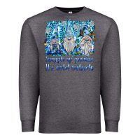 Charcoal Heather snuggle up gnomies it's coll outside Premium Sweatshirt - BarkalooDesign