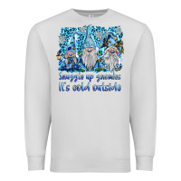Dove Grey snuggle up gnomies it's coll outside Premium Sweatshirt - BarkalooDesign