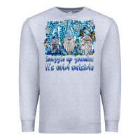 Heather Grey snuggle up gnomies it's coll outside Premium Sweatshirt - BarkalooDesign
