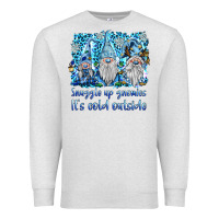 Oatmeal Heather snuggle up gnomies it's coll outside Premium Sweatshirt - BarkalooDesign