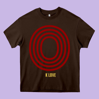 K Love 0 Heavy Core Tee Designed By Floraart