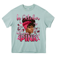 Arona in october we wear pink with afro woman Heavy Core Tee - Artiststas