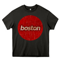 Asphalt boston   simple red circle vintage Heavy Core Tee - FloraArt