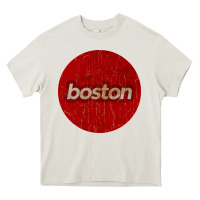 Cream boston   simple red circle vintage Heavy Core Tee - FloraArt