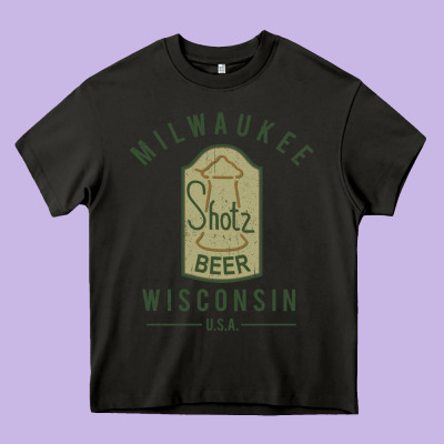Shotz Beer Worn Heavy Core Tee Designed By Floraart