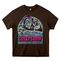 Chocolate Brown creepshow 1 Heavy Core Tee - FloraArt