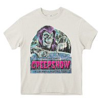 Cream creepshow 1 Heavy Core Tee - FloraArt