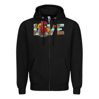 Black love rooster head Zipper Hoodie - LillyAllenDesigns