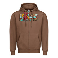 Chestnut love rooster head Zipper Hoodie - LillyAllenDesigns