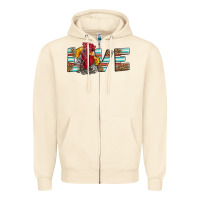 Sandshell love rooster head Zipper Hoodie - LillyAllenDesigns