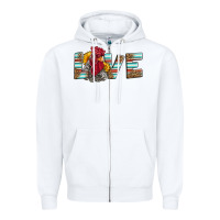 White love rooster head Zipper Hoodie - LillyAllenDesigns