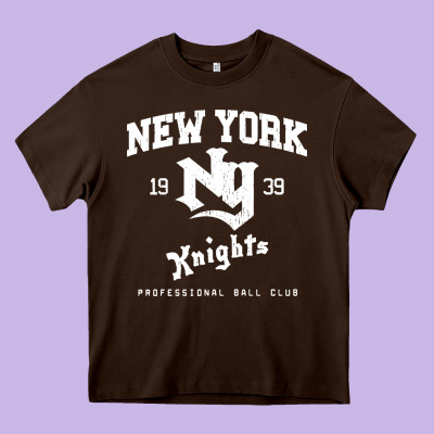 The Natural Ny New York Knights Baseball Heavy Core Tee Designed By Floraart