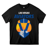 Black las vegas aviators Heavy Core Tee - FloraArt