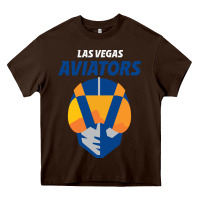 Chocolate Brown las vegas aviators Heavy Core Tee - FloraArt