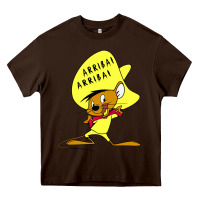 Chocolate Brown speedy gonzales arriba Heavy Core Tee - FloraArt