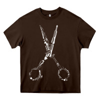 Chocolate Brown Barber Hairdresser For Barbershop Owner Gift Haircut Stylist Heavy Core Tee - trangStudio