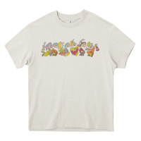 Cream Snow White And The Seven Dwarfs Marching In Line Heavy Core Tee - FloraArt