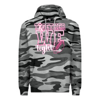 Slate Camo Together WE Fight Premium Hoodie - CowhideDigitalArt