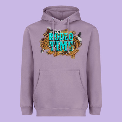 Rodeo Time  With Leopard And Cowhide Heavyweight Hoodie Designed By Artiststas