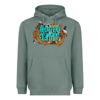 Sage rodeo time  with leopard and cowhide Heavyweight Hoodie - Artiststas