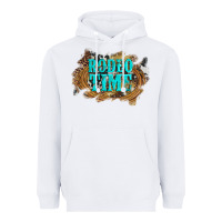 White rodeo time  with leopard and cowhide Heavyweight Hoodie - Artiststas