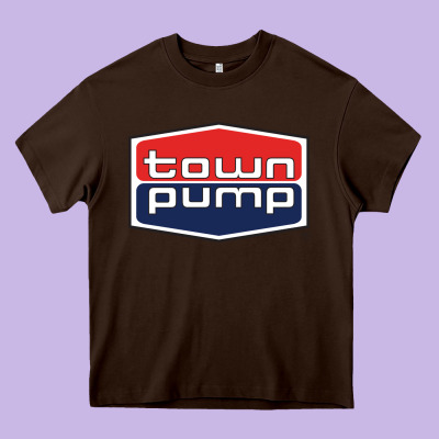 Town Pump Heavy Core Tee Designed By Floraart