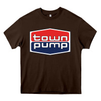Chocolate Brown town pump Heavy Core Tee - FloraArt