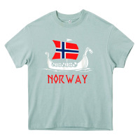 Arona boat norwegian flag norway viking ship norway Heavy Core Tee - FloraArt