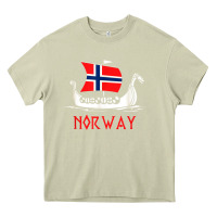 Mossy boat norwegian flag norway viking ship norway Heavy Core Tee - FloraArt