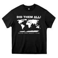 Black Seven Continents Shirt Heavy Core Tee - FloraArt