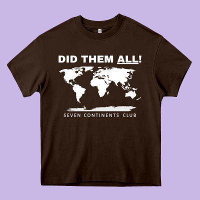 Seven Continents Shirt Heavy Core Tee Designed By Floraart