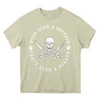 Mossy Work like a captain party like a pirate Heavy Core Tee - FloraArt