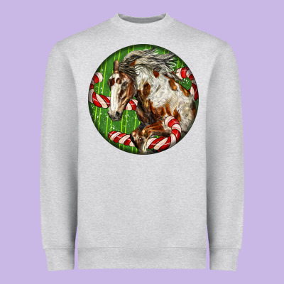 Horse Christmas Heavyweight Sweatshirt Designed By Lillyallendesigns