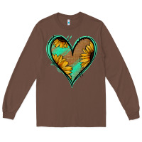 Chestnut Sunflower Heart Long Sleeve Tee - Jasminsmagicworld